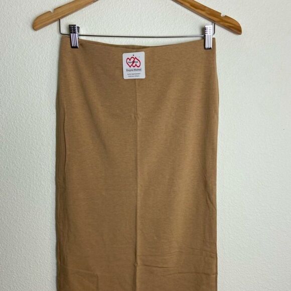 Heart & Hips Women Medium Enzyme-Washed Taupe Skinny Pencil Business Skirt - Picture 3 of 4